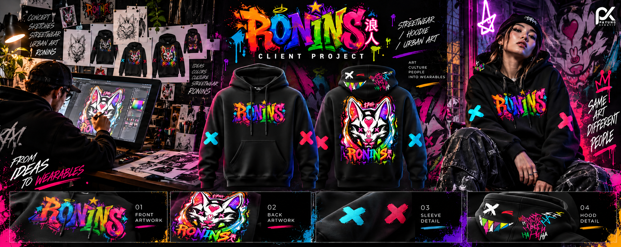 RONINS BIKERS HOODIE — HOODIE showcase