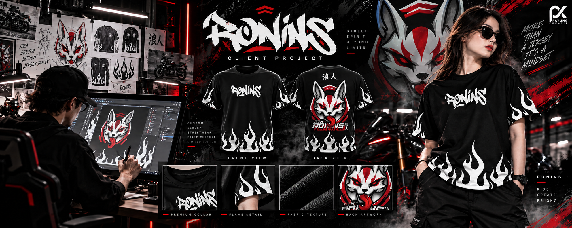 RONINS BIKERS STREETWEAR — STREETWEAR showcase