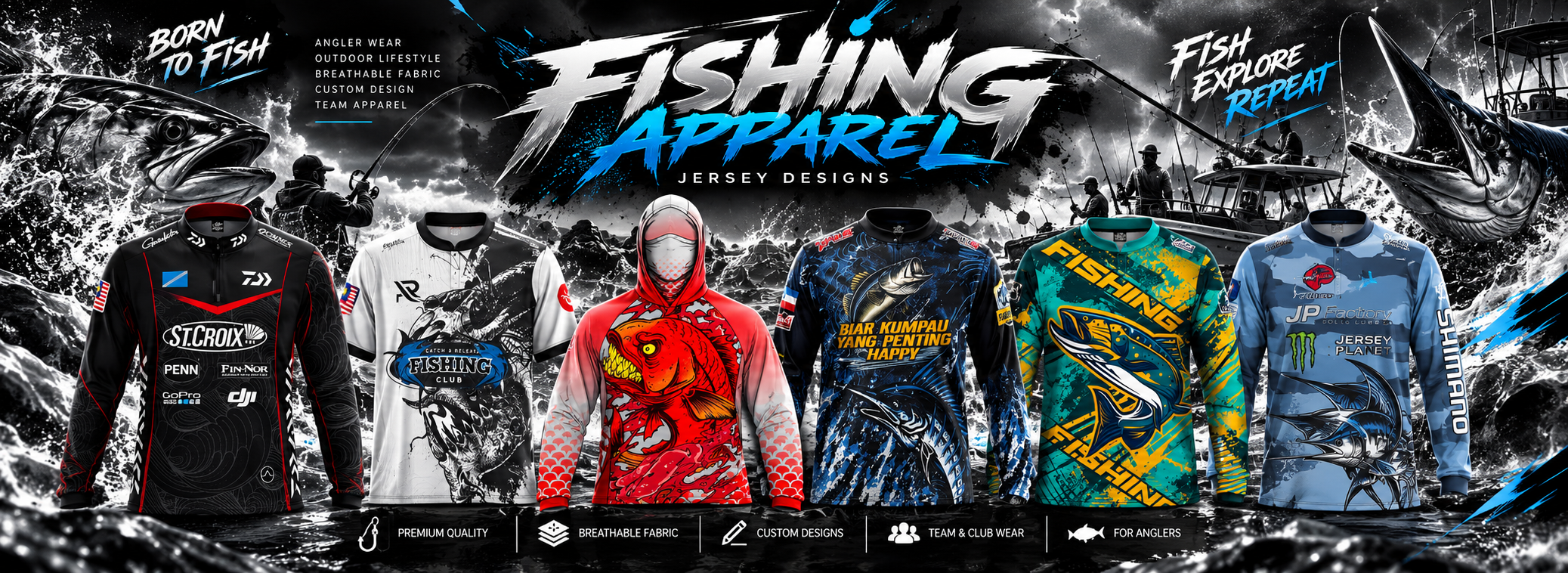 Mancing — koleksi rekaan jersey memancing