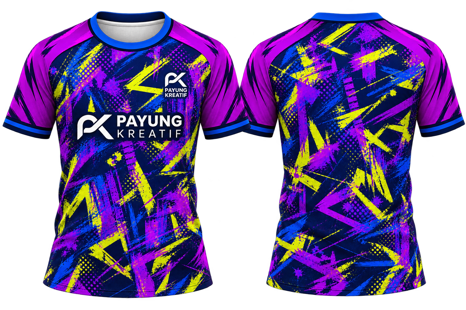 Design 16 — purple / blue / yellow