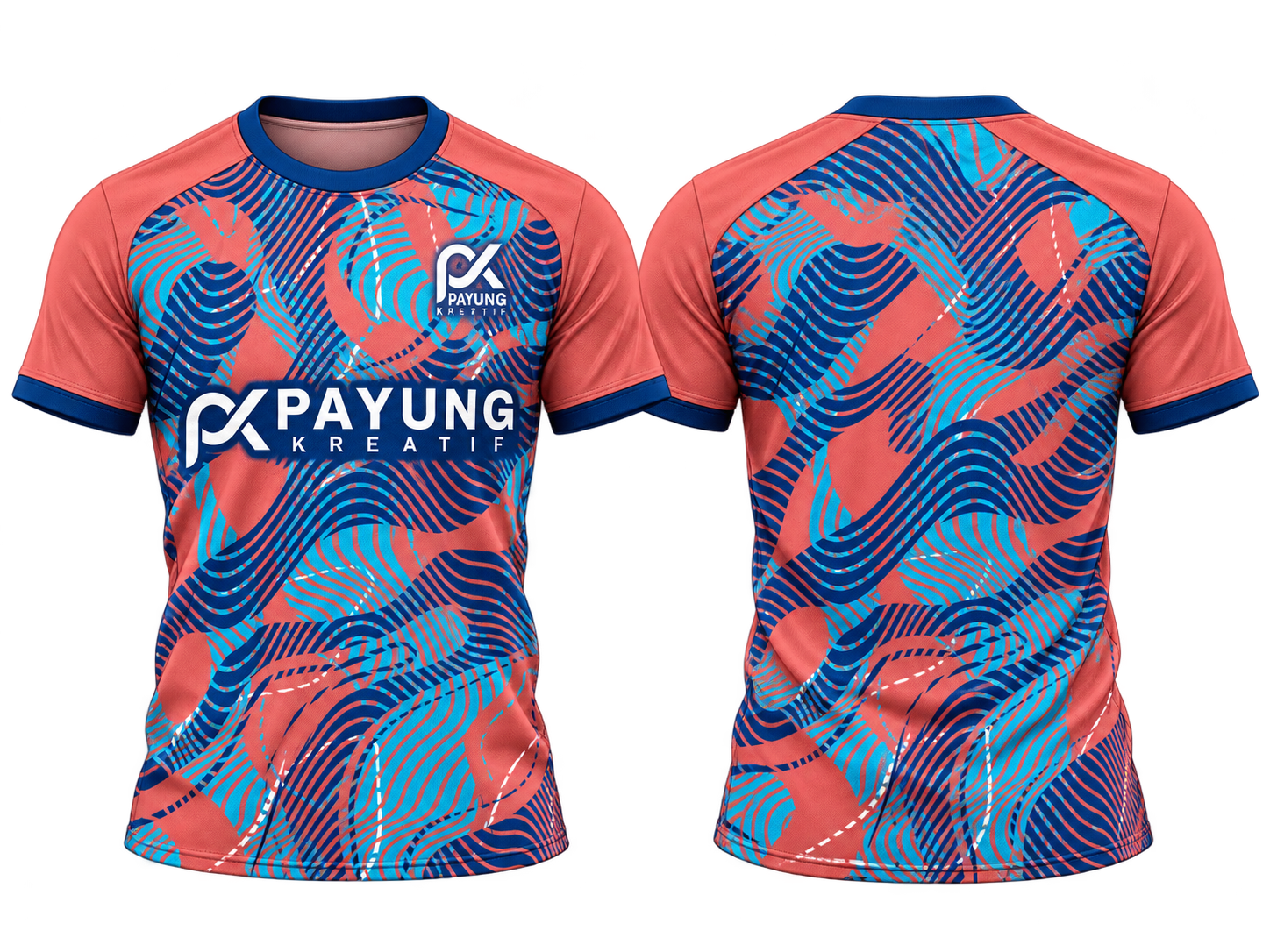 Design 34 — peach / blue